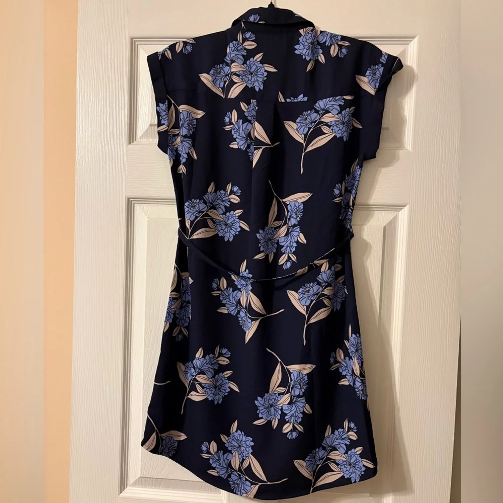 Express Blue Flutter Sleeve Sundress - Picture 2 of 3